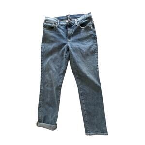 J. Crew Slim Boyfriend Mid-Rise Straight Jeans Medium Wash Denim Size 27 Stretch